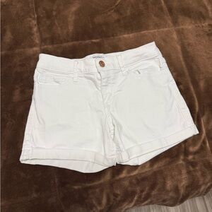 Youth girls size 11/12 Abercrombie and Fitch white jean shorts